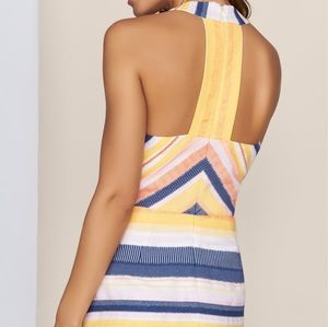 NWT - HUTCH DESIGN Women's 'HARPER' Hawaiian Stripe CUTAWAY NECK DRESS - 8